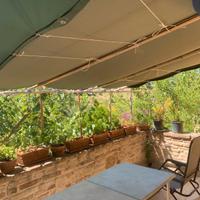 ombreggianti in telo e bamboo