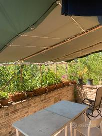 ombreggianti in telo e bamboo