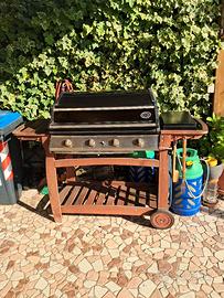 Barbecue a gas e pietra lavica 