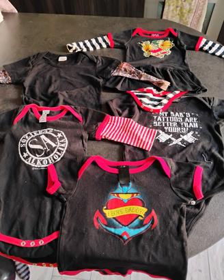 5 Body bimba bebè Lucky 13 rock n'roll pin up rock