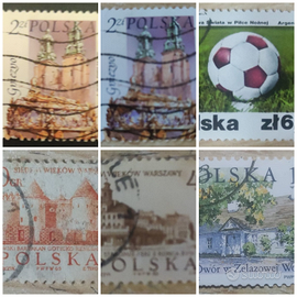 Lotto 6 Francobolli Vintage Polonia (Polska)