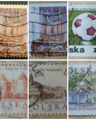 Lotto 6 Francobolli Vintage Polonia (Polska)