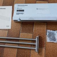 Portasciugamani BROGRUND IKEA a 3 bracci, inox