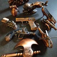 Set collezione accendini in latta ricaricabili