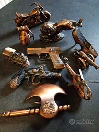 Set collezione accendini in latta ricaricabili
