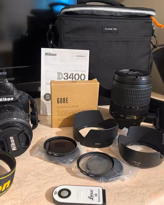 Nikon D3400 Bluetooth PARI AL NUOVO SOLO 1000 scat