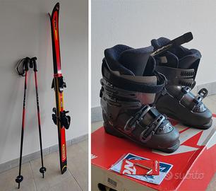 Set sci completo. Scarponi, sci, bastoncini