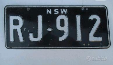 targa australiana originale anni 70
