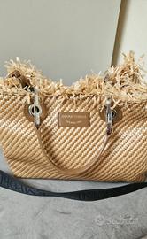 Emporio Armani Shopping bag paglia S