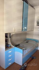 Armadio ponte con letto