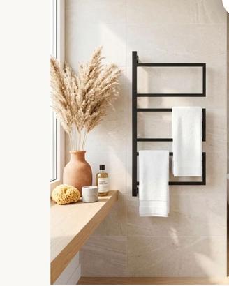 Porta asciugamani di design nero opaco