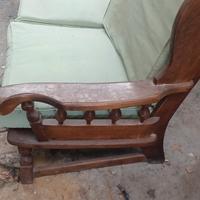 DIVANO STILE AMERICA IN LEGNO 