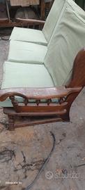 DIVANO STILE AMERICA IN LEGNO 