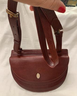 Cartier borsa a tracolla pelle bordeaux cm 26/20