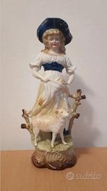 statuina statua donna di porcellana bianca tedesca