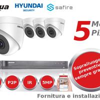 Kit videosorveglianza professionale 4 CAM - 5 MP