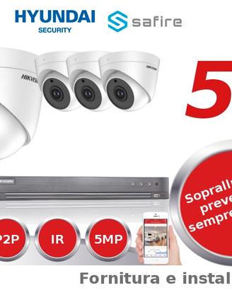 Kit videosorveglianza professionale 4 CAM - 5 MP