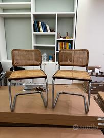 Coppia Sedie stile Cesca Marcel Breuer vintage