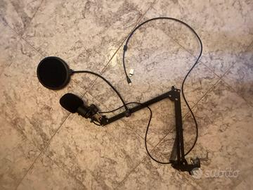 Microfono con cavo USB + chiavetta USB-C