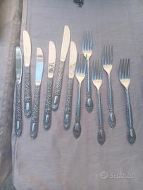 set n. 6 forchette e coltelli Stainless Steel 