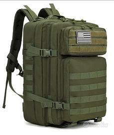 Zaino VERDE 50L NUOVO trekking pesca campeggio