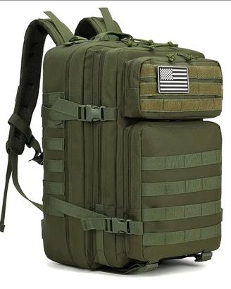 Zaino VERDE 50L NUOVO trekking pesca campeggio