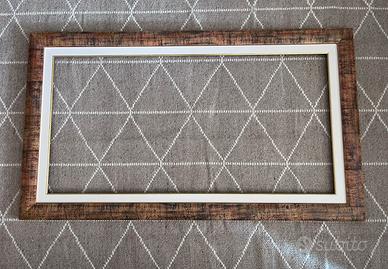 Cornice quadro artigianale legno e passepartout
