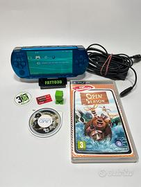 Sony PSP-3004 Blue 4GB + Caricatore + Giochi