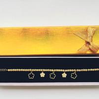 Bracciale "Quadrifoglio nero e strass"