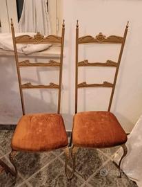 coppia sedie in ferro battuto 