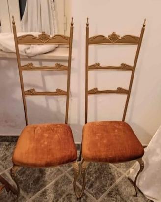 coppia sedie in ferro battuto 