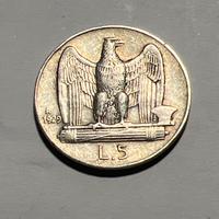 Moneta da 5 lire regno d Italia 1929