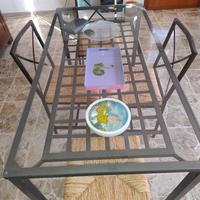 tavolo ferro e vetro
