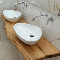 TOP BAGNO, TAVOLI, MENSOLE IN LEGNO MASSELLO