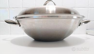 WOK 18/10  FISSLER Chef 30cm Acciaio pentola