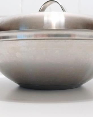 WOK 18/10  FISSLER Chef 30cm Acciaio pentola