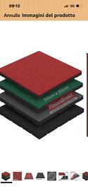 42 pezzi pavimento gomma rosso