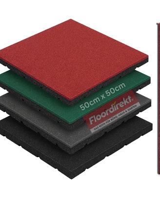 42 pezzi pavimento gomma rosso