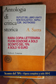 ANTOLOGIA DI CRITICA  STORICA A.SAITTA