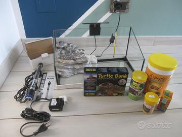 Tartarughiera Acqua Terrario Vasca Teca Accessori