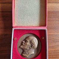 Medaglia commemorativa e cofanetto Lenin URSS 1970