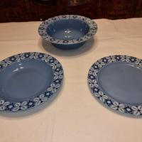 Zuppiera e 2 piatti Paiolo Laveno 1974.