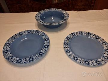 Zuppiera e 2 piatti Paiolo Laveno 1974.