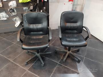 Coppia Sedie con rotelle per computer