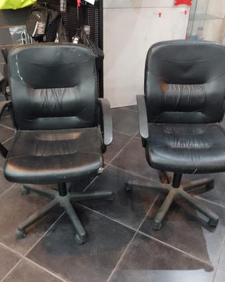 Coppia Sedie con rotelle per computer