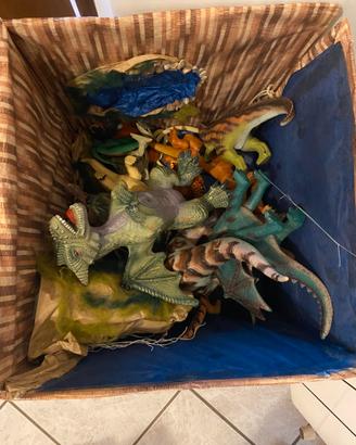 Scatola illuminata con Dinosauri, Serpenti, Ragni