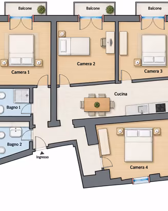 Appartamento b&b ristrutturato con corte privata