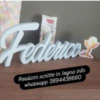 SCRITTE IN LEGNO 