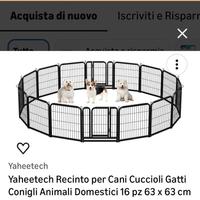 Recinto per cuccioli, cani taglia medio- piccola