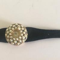 Orologio anni 50 con perle e zaffiri